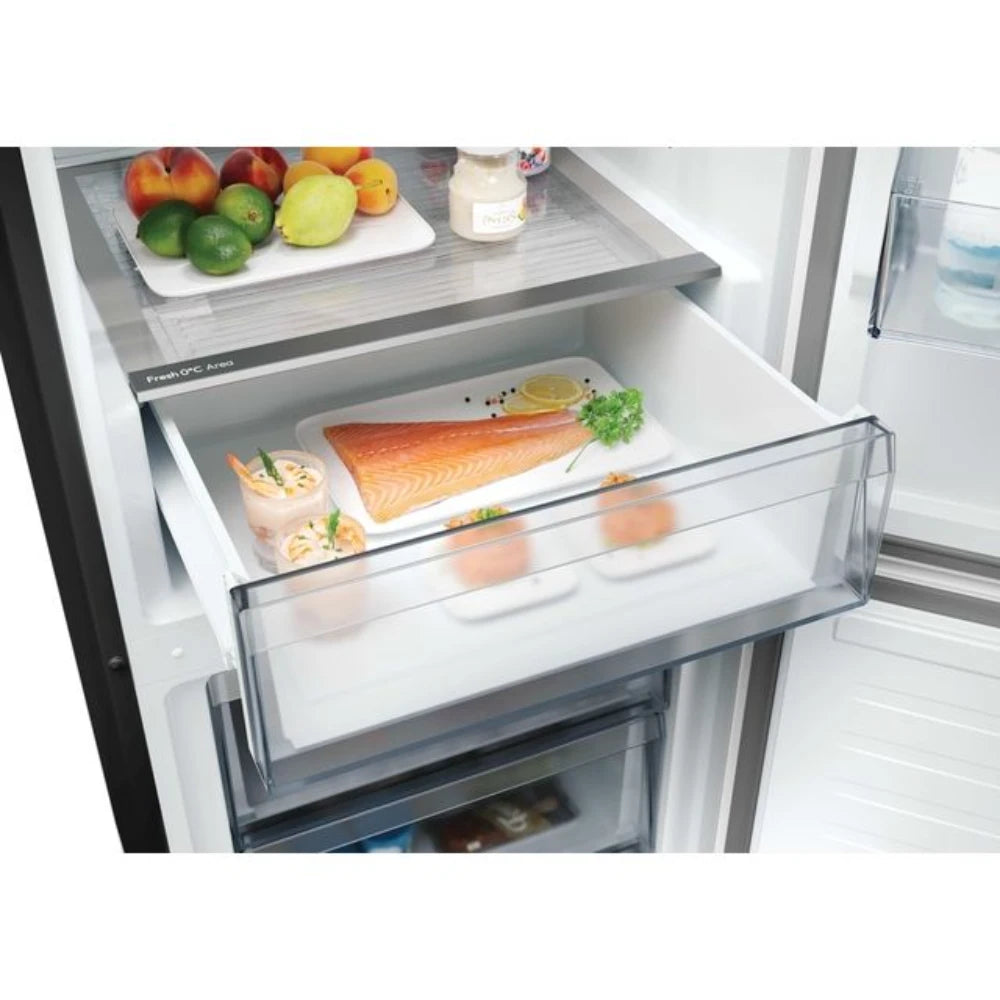 Hoover H-Combi 185cm 60/40 Frost Free Fridge Freezer - Black | HONCQ2T618EBK
