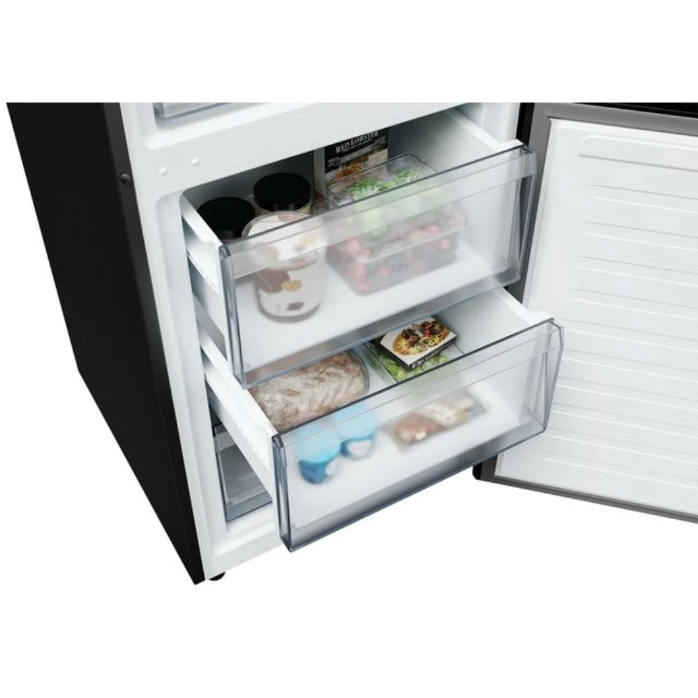 Hoover H-Combi 185cm 60/40 Frost Free Fridge Freezer - Black | HONCQ2T618EBK