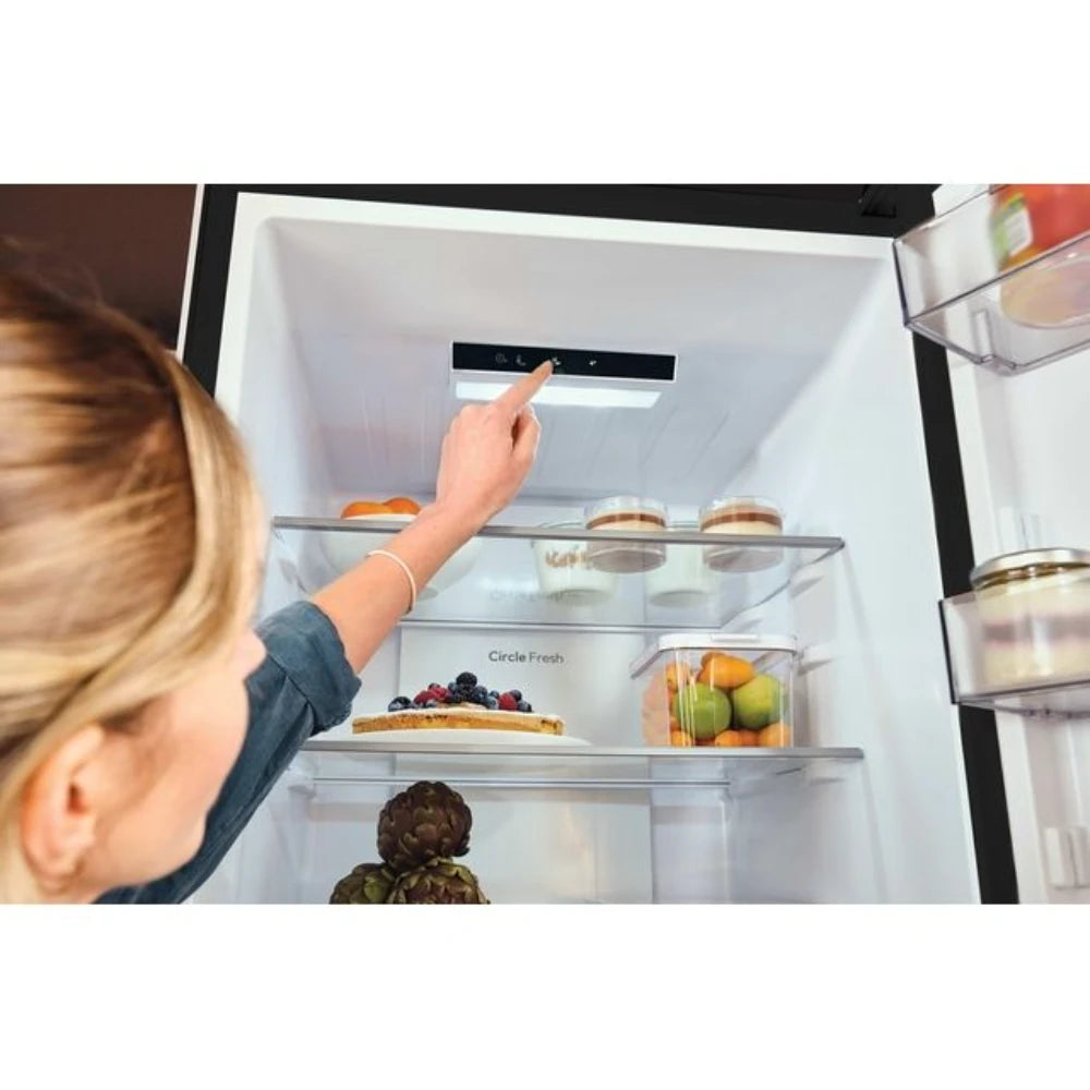 Hoover H-Combi 185cm 60/40 Frost Free Fridge Freezer - Black | HONCQ2T618EBK