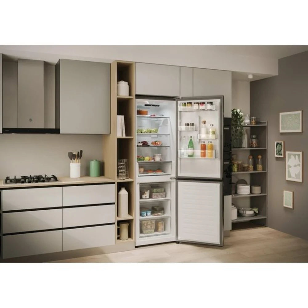 Hoover H-COMBI 185cm 60/40 Frost Free Fridge Freezer - Inox | HONCQ2T618EXK