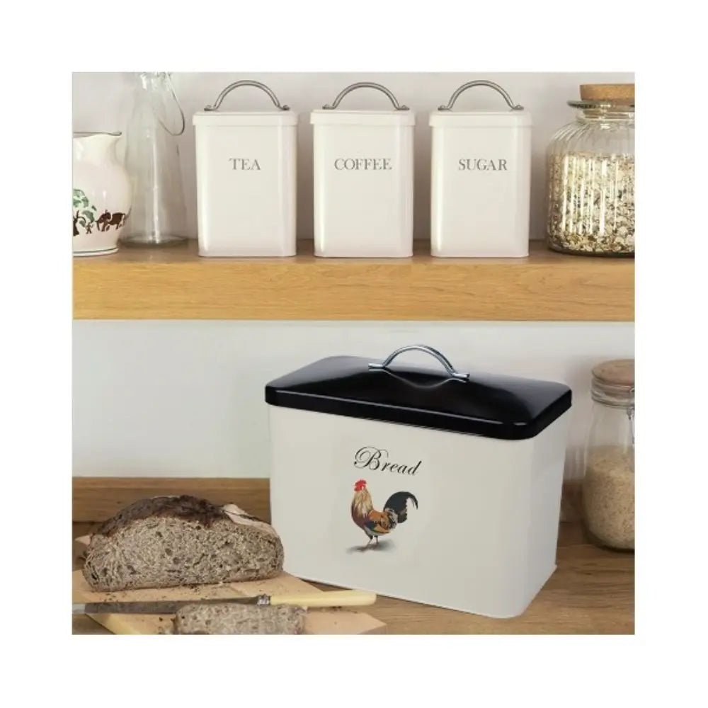 Dunlevy Lift Lid Bread Bin 34cm - Cockerel | TE2006