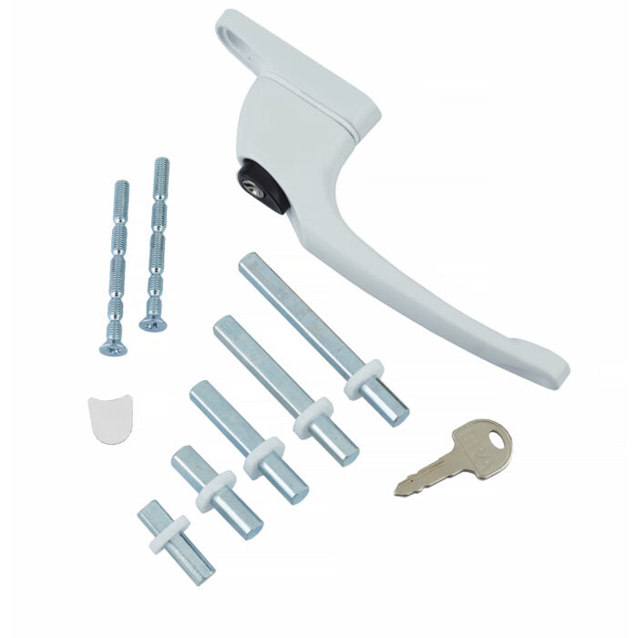 Era Replacement PVC Window Handle with Key - White