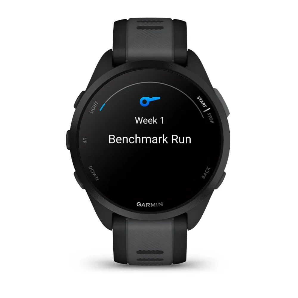 Garmin Forerunner 165 Music Smart Watch - Black and Slate Grey | 49-GAR-010-02863-30