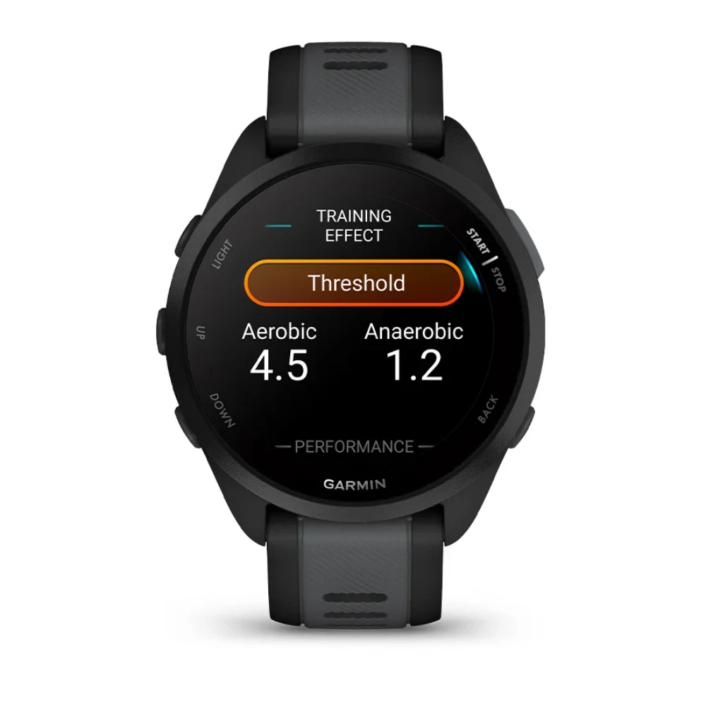 Garmin Forerunner 165 Music Smart Watch - Black and Slate Grey | 49-GAR-010-02863-30