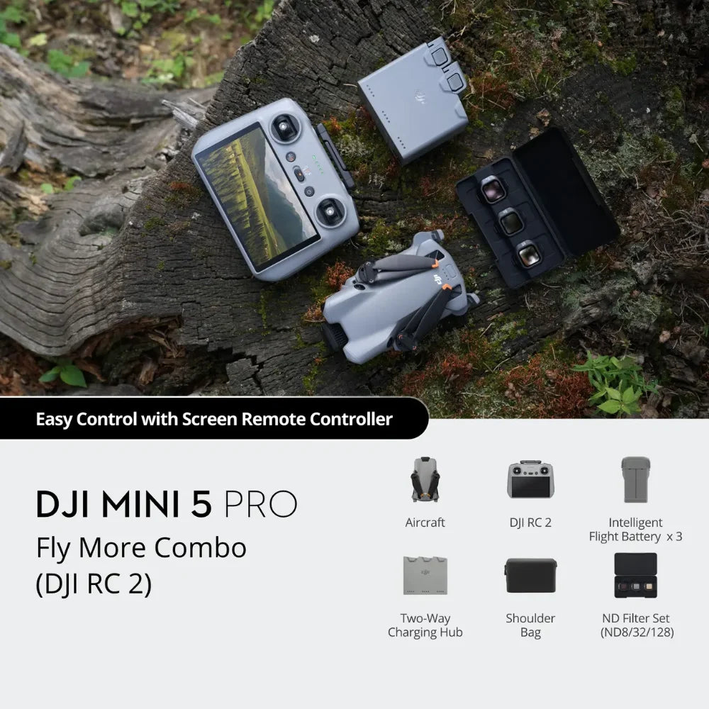 DJI Mini 5 Pro Fly More Combo (RC2) Drone | CP.MA.00000894.01