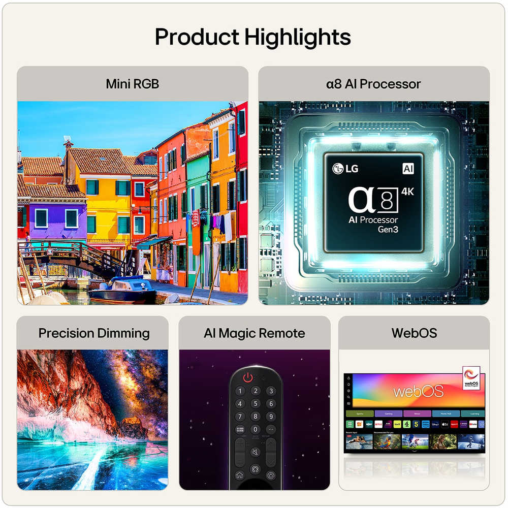 LG MRGB88 65 Inch Mini RGB Evo AI 4K Ultra HD Smart TV (2026)
