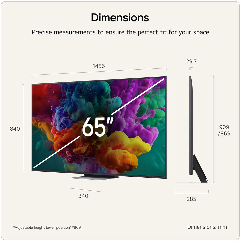 LG QNED86 65 Inch Mini LED Evo AI 4K Ultra HD Smart TV (2026)