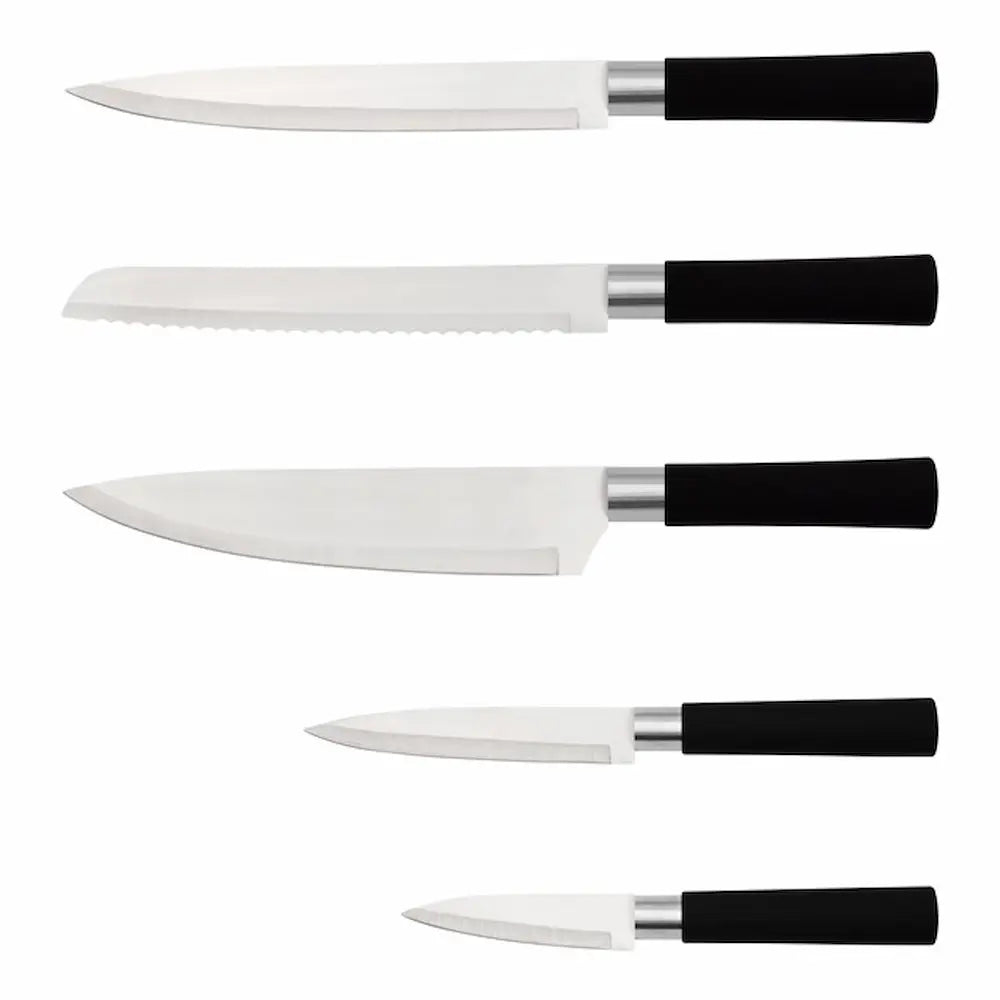 Blackmoor 5 Piece Knife Block Set - Black | 68109