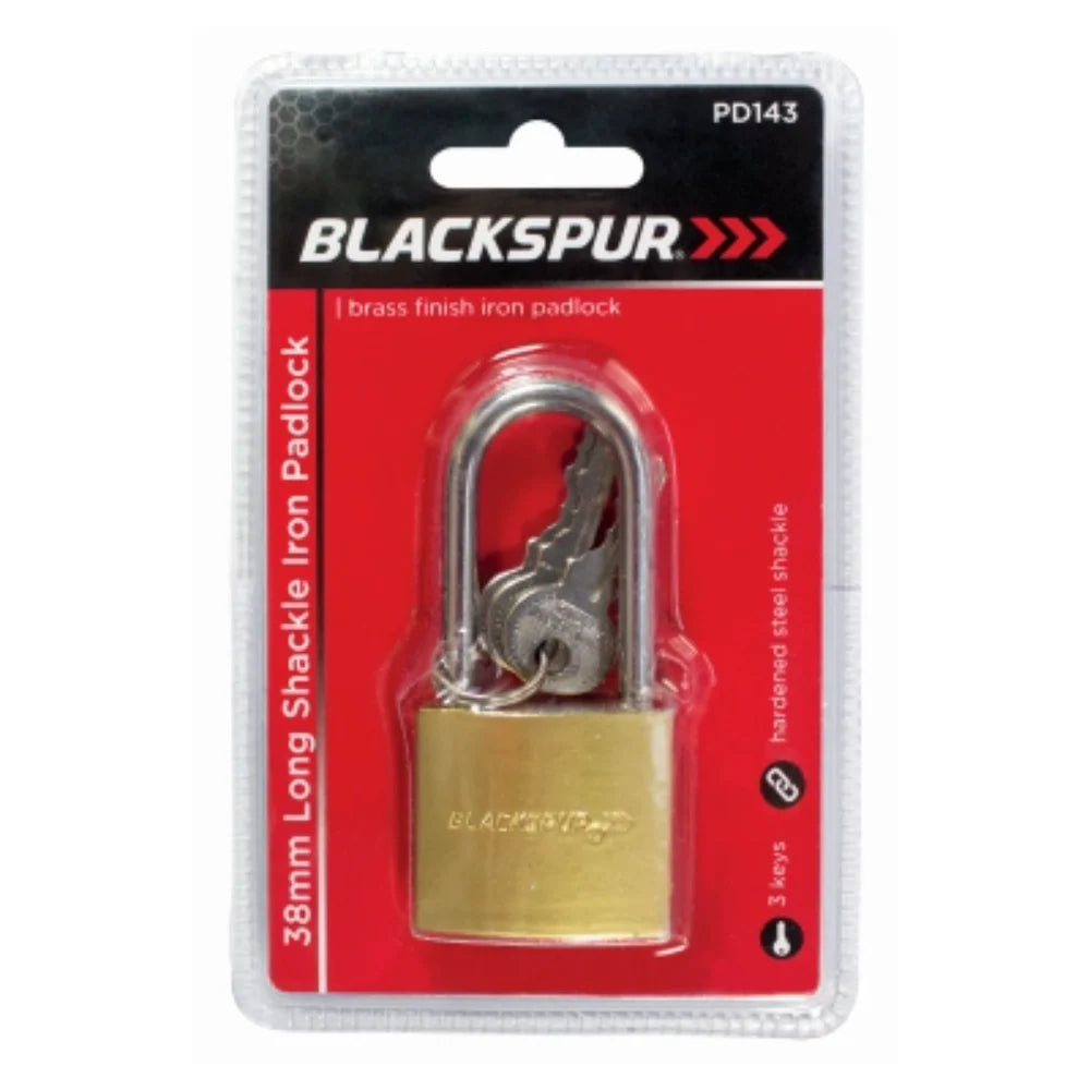 Blackspur 38mm Long Shackle Iron Padlock | PD143