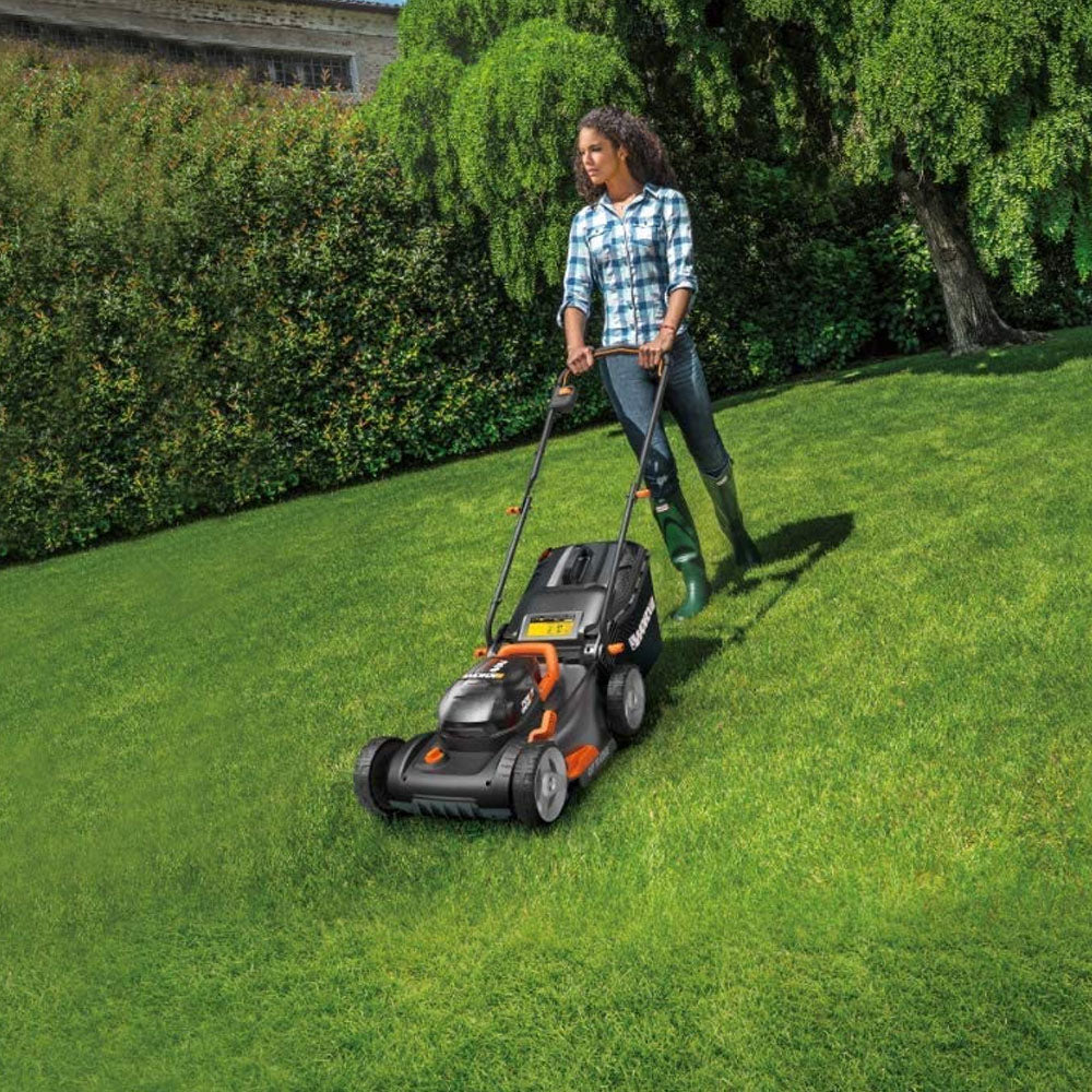 WORX Power Share Cordless Battery Lawn Mower - 40cm - 2 x 20V Batteries | WG743E.1