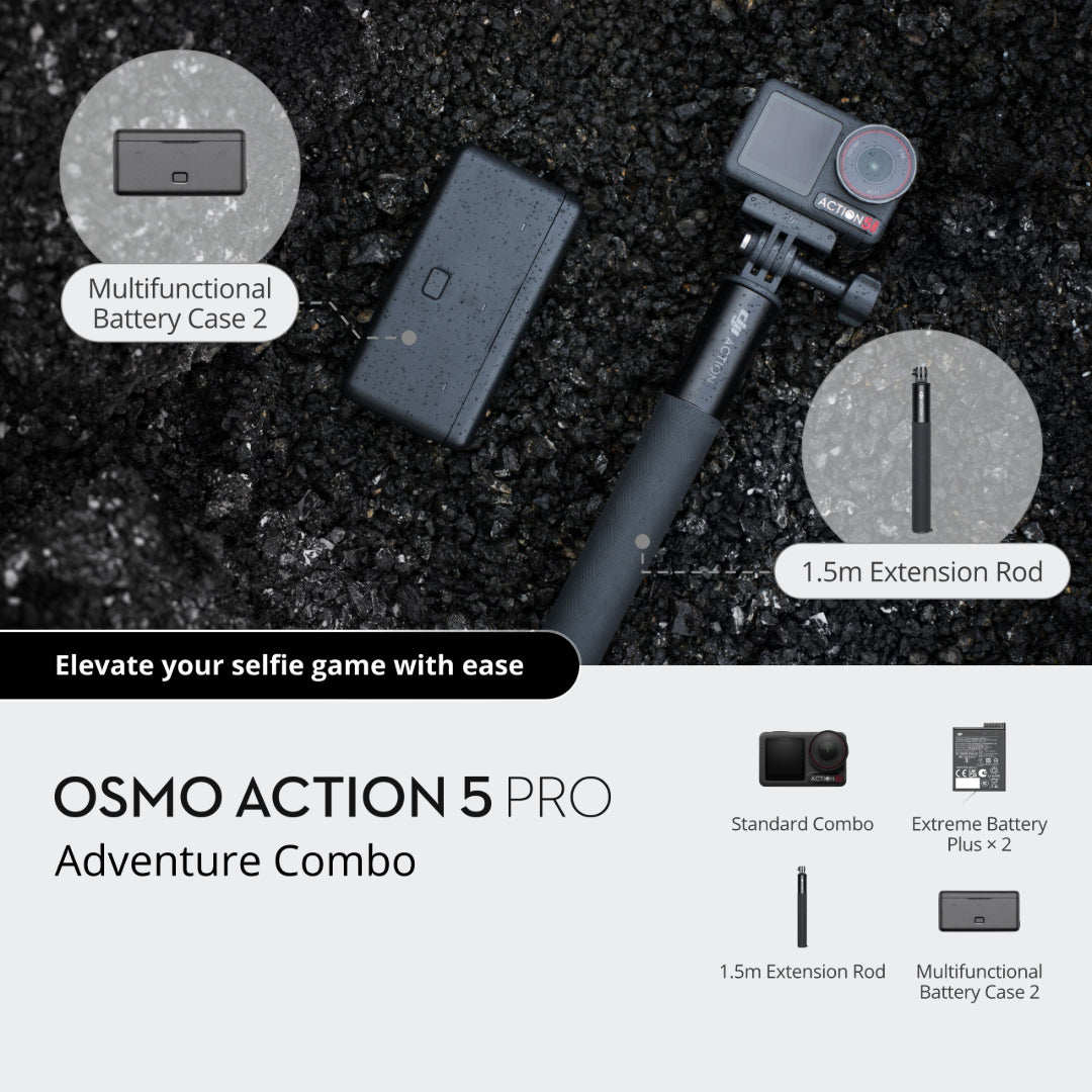 DJI Osmo Action 5 PRO Camera with Adventure Combo | CP.OS.00000350.02