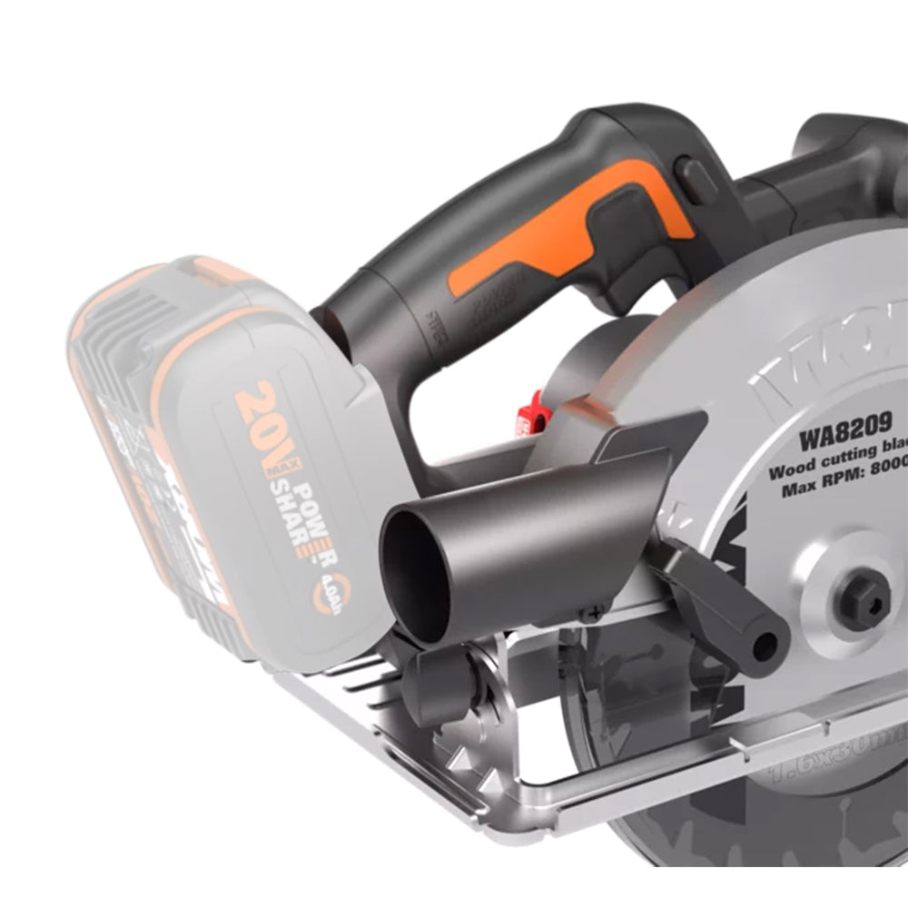 Worx Cordless Brushless 190mm Circular Circ Saw 20V Bare Unit | WX520.9