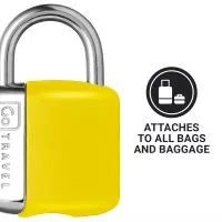 Go Travel Mini Key Luggage Suitcase Locks Padlocks 2 Pack - Yellow / Green | 708.102