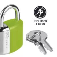 Go Travel Mini Key Luggage Suitcase Locks Padlocks 2 Pack - Yellow / Green | 708.102