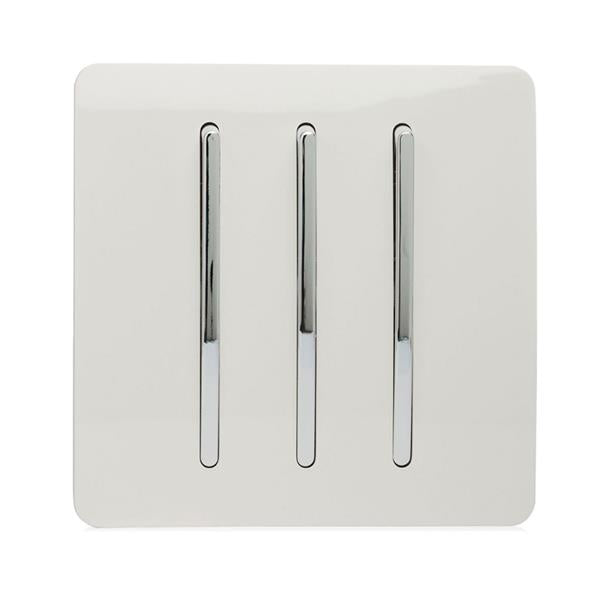Trendi Triple Switch 3 Gang 2 Way - White | 9100-03