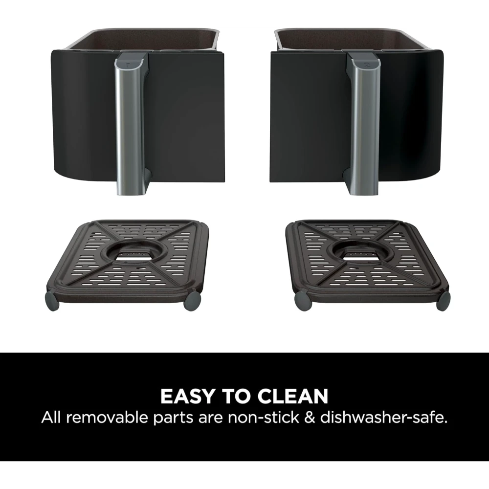 Ninja Foodi 4 in 1 Dual Zone Air Fryer 7.6 LItre - Black | AF200UK