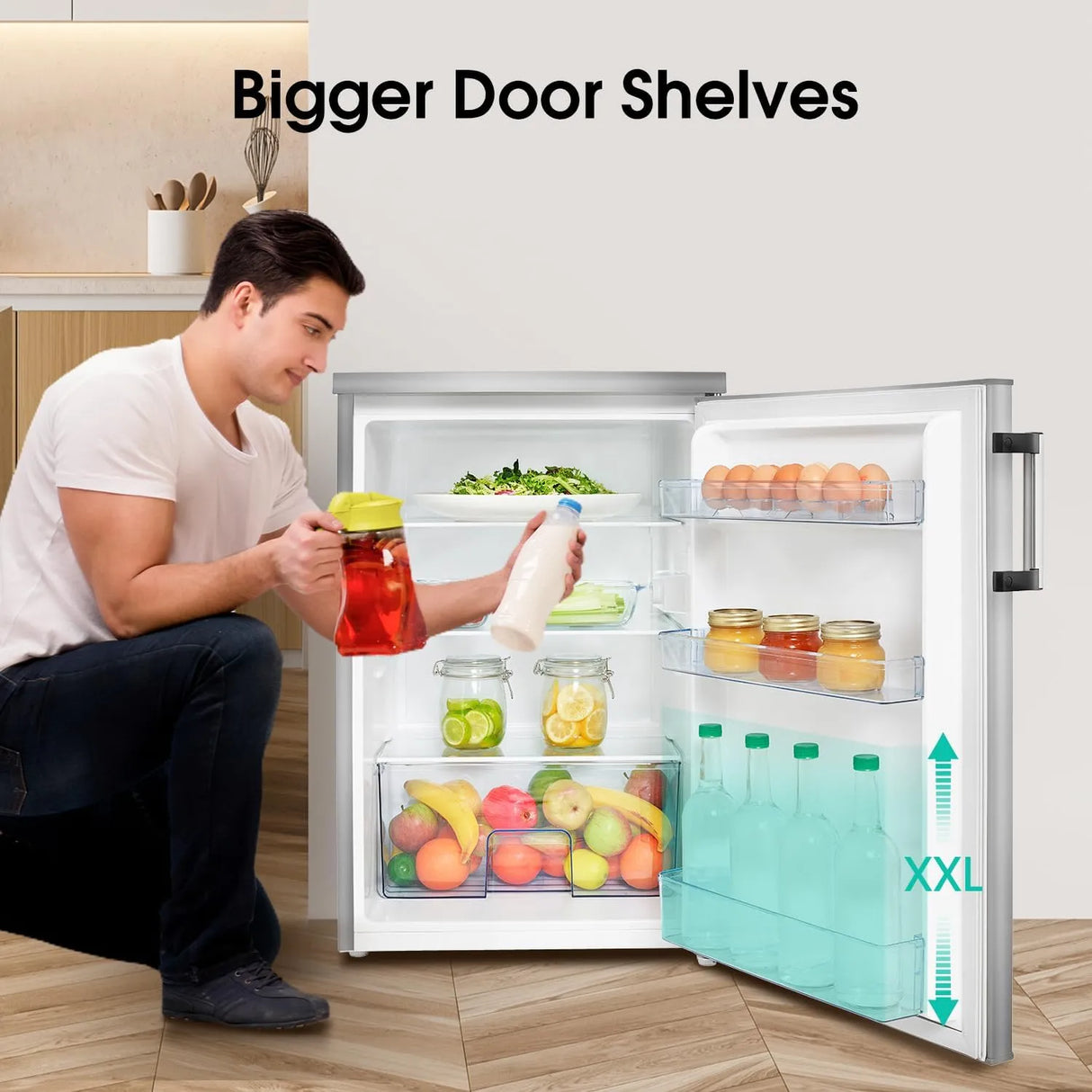 Hisense 56cm Undercounter Larder Fridge - Stainless Steel | RL170D4BCE