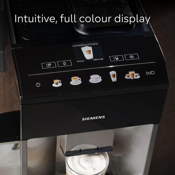 Siemens EQ500 Bean to Cup Coffee Machine - Piano Black and Silver | TQ513GB1