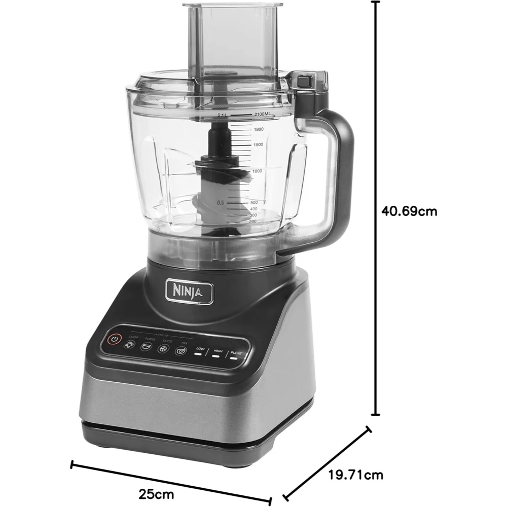 Ninja 2.1 Litre Food Processor With Auto IQ 850W - Grey | BN650UK