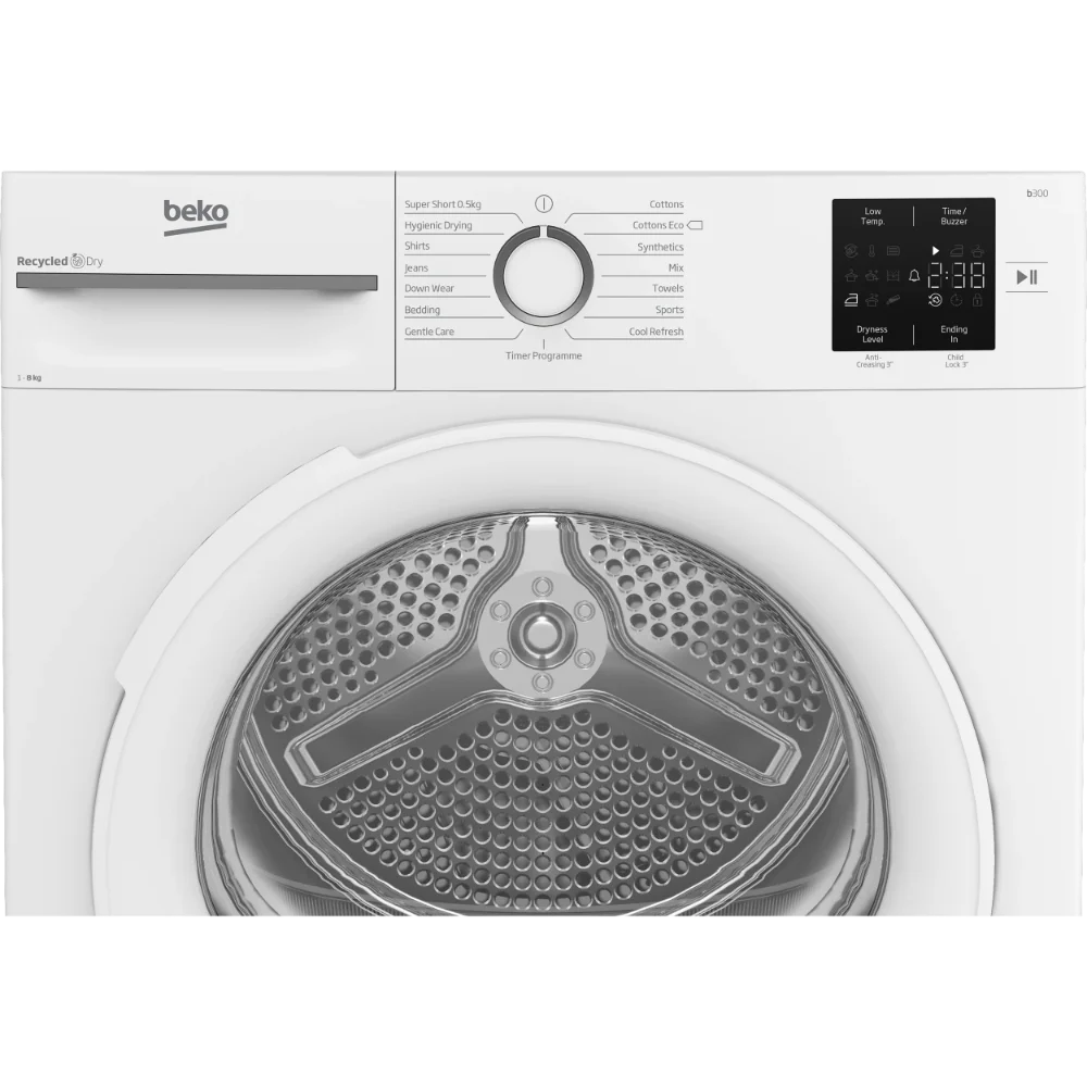 Beko Pro 8kg Heat Pump Tumble Dryer - White | BM3T3822W
