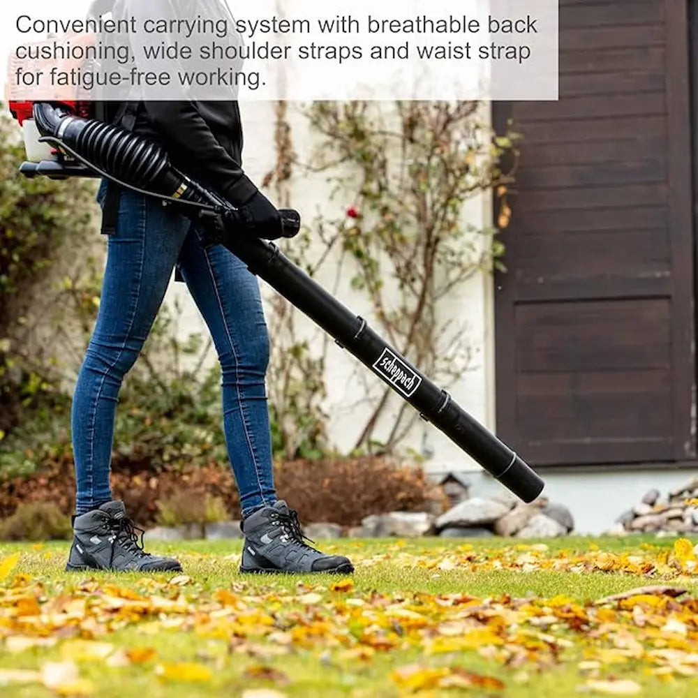 Scheppach Petrol Back Pack Leaf Blower 51.7cc 1.9hp Engine | LB5200BP