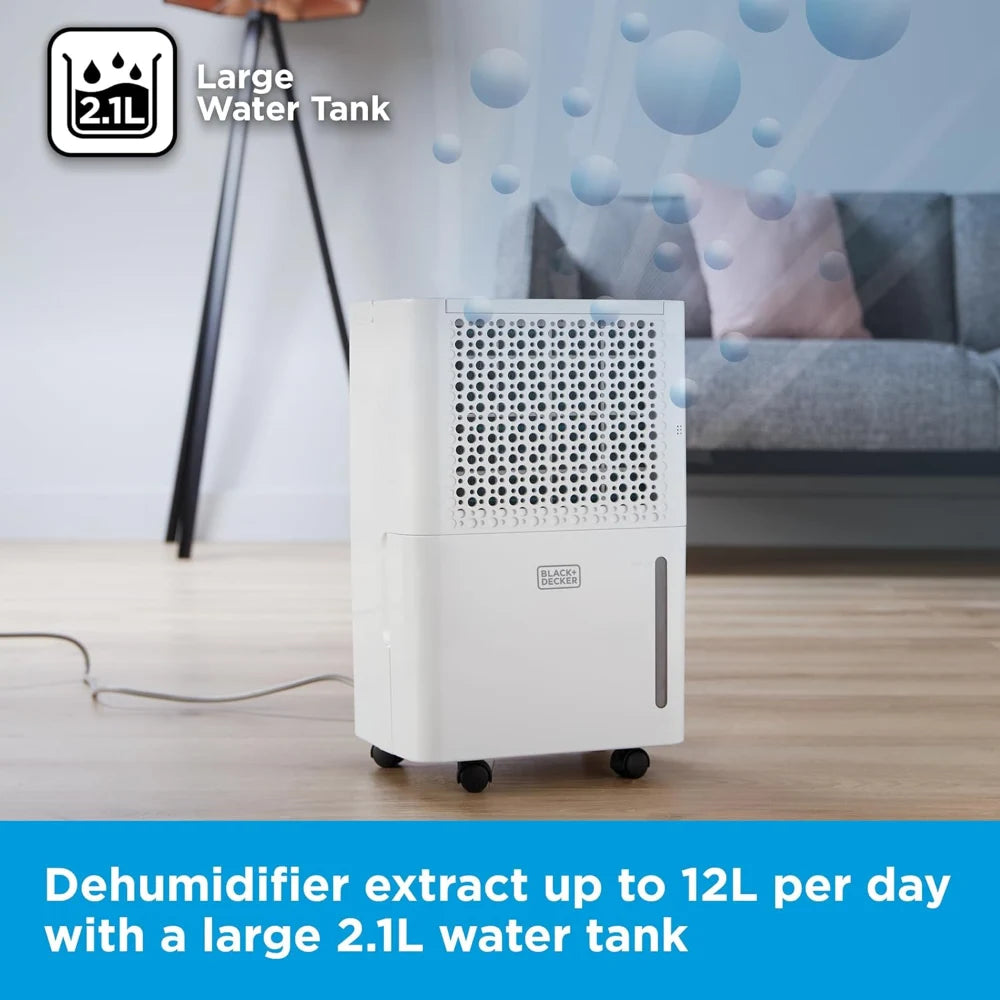 Black & Decker 12 Litre Smart Dehumidifier - White | BXEH60016GB-B