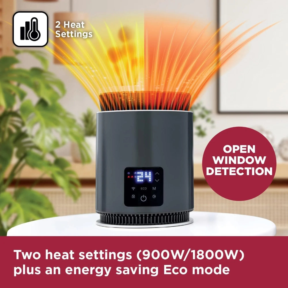 Black & Decker Smart Ceramic Heater 1.8kw - Black | BXSH37030GB