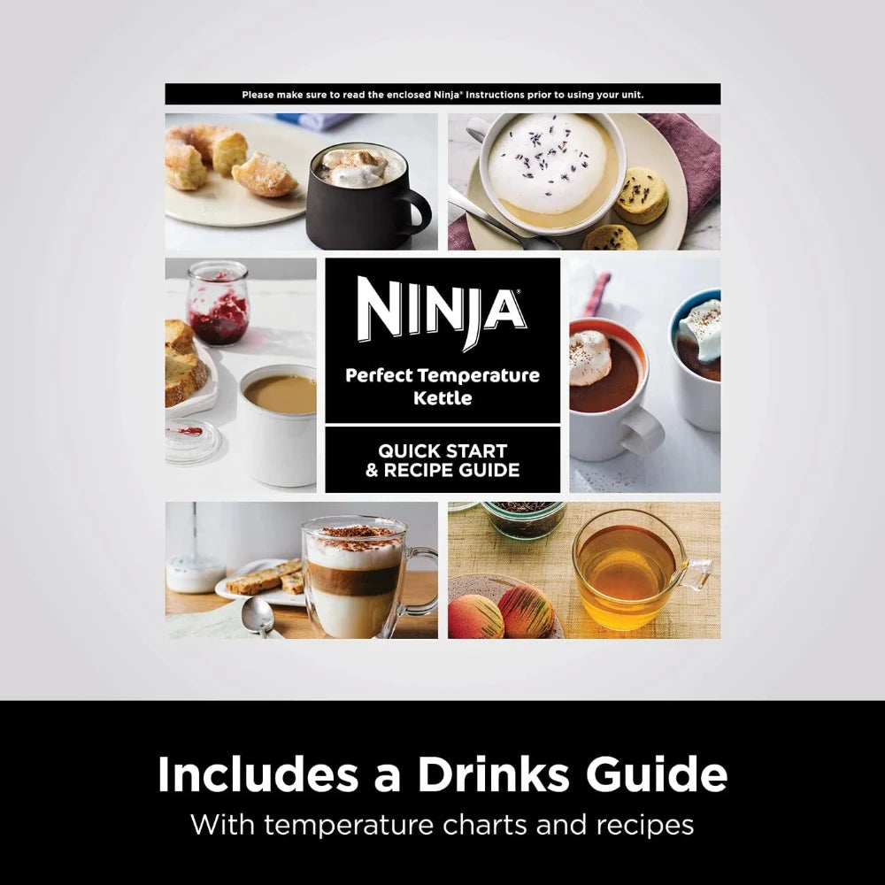 Ninja Perfect Temperature Rapid Boil Kettle 1.7 Litre - Black | KT200UK