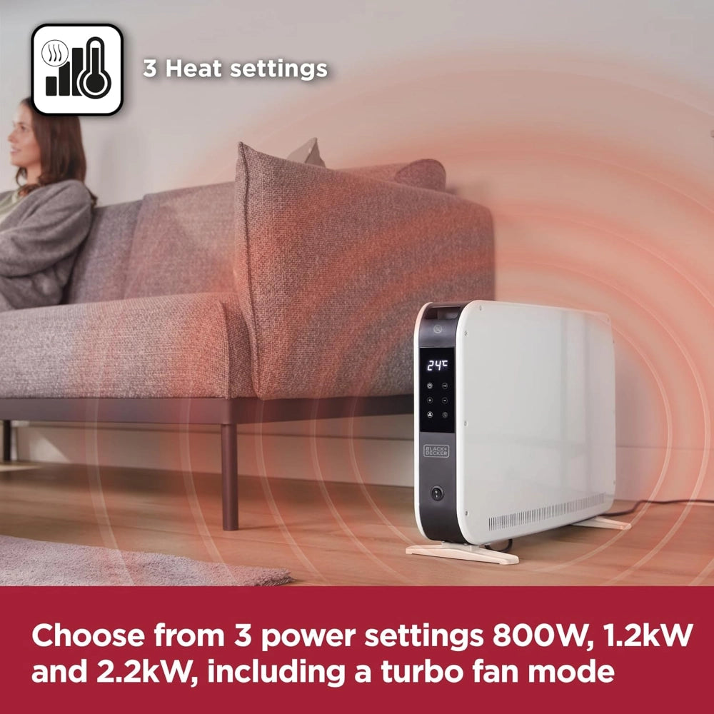 Black & Decker Smart Convection Heater 2.2kW - White | BXCV41014GB