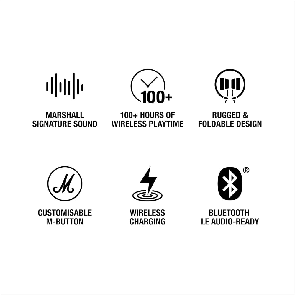 Marshall Major V Wireless Bluetooth Headphones - Cream | 1006833