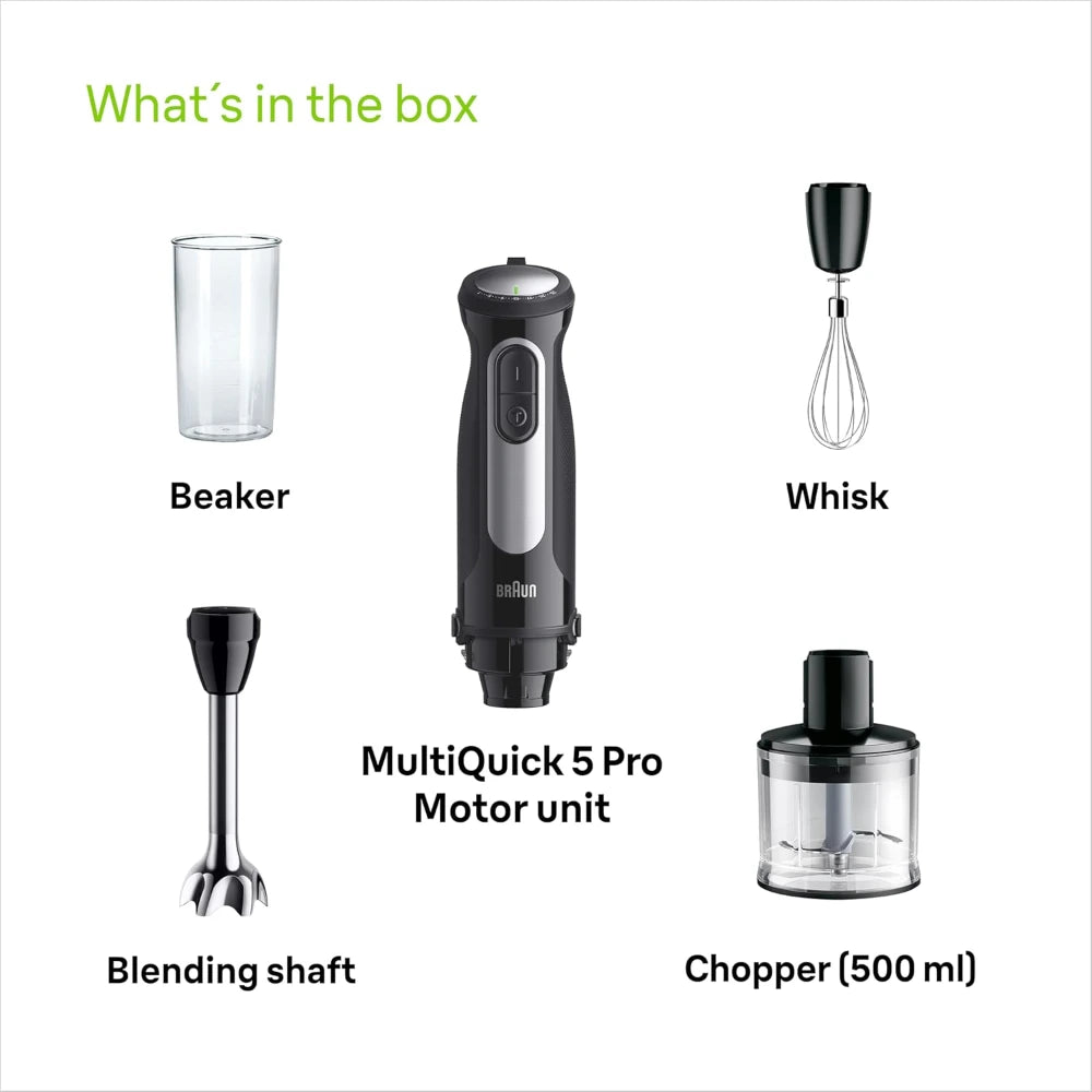 Braun MultiQuick 5 Pro Hand Blender - Black | MQ55236MBK