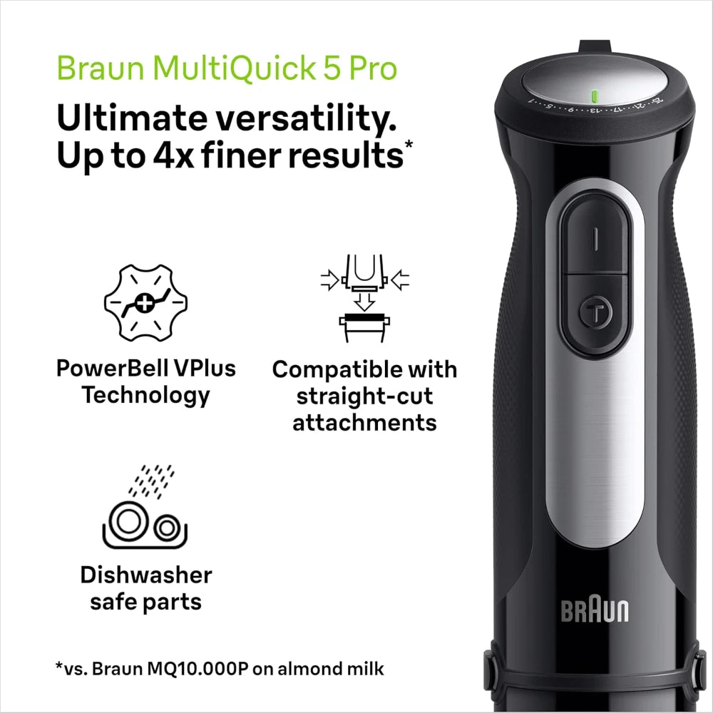 Braun MultiQuick 5 Pro Hand Blender - Black | MQ55236MBK