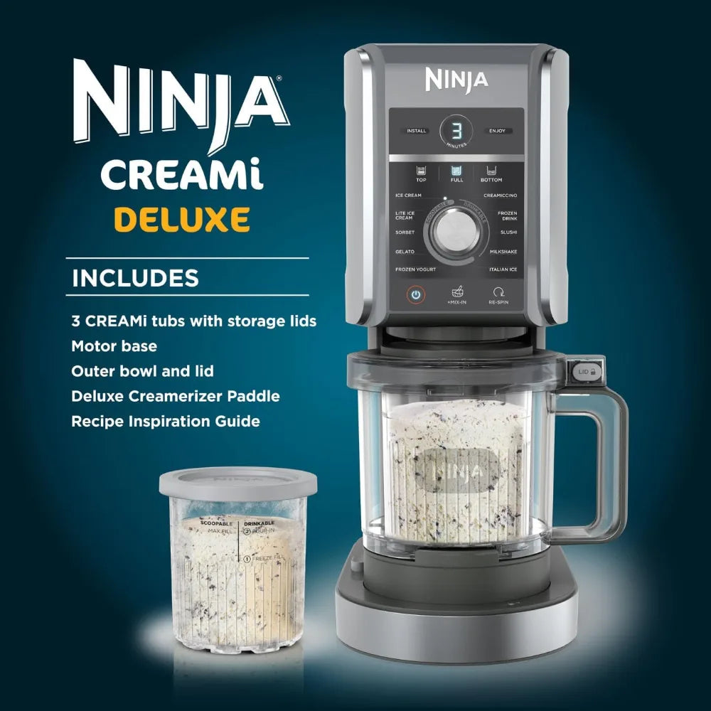 Ninja CREAMi Deluxe 10-in-1 Ice Cream and Frozen Drink Maker | NC501UK