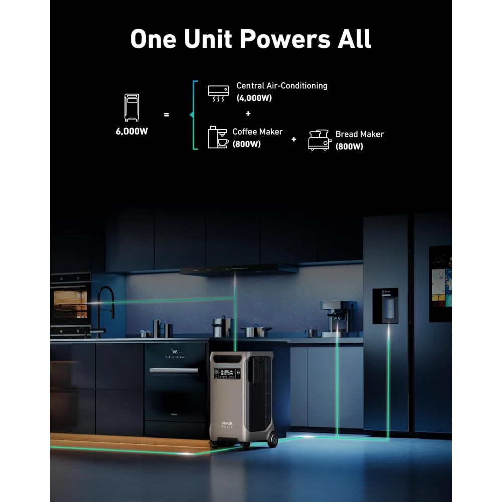 Anker SOLIX F3800 Portable Power Station Battery Backup ( 3840Wh - 6000W ) | A1790211