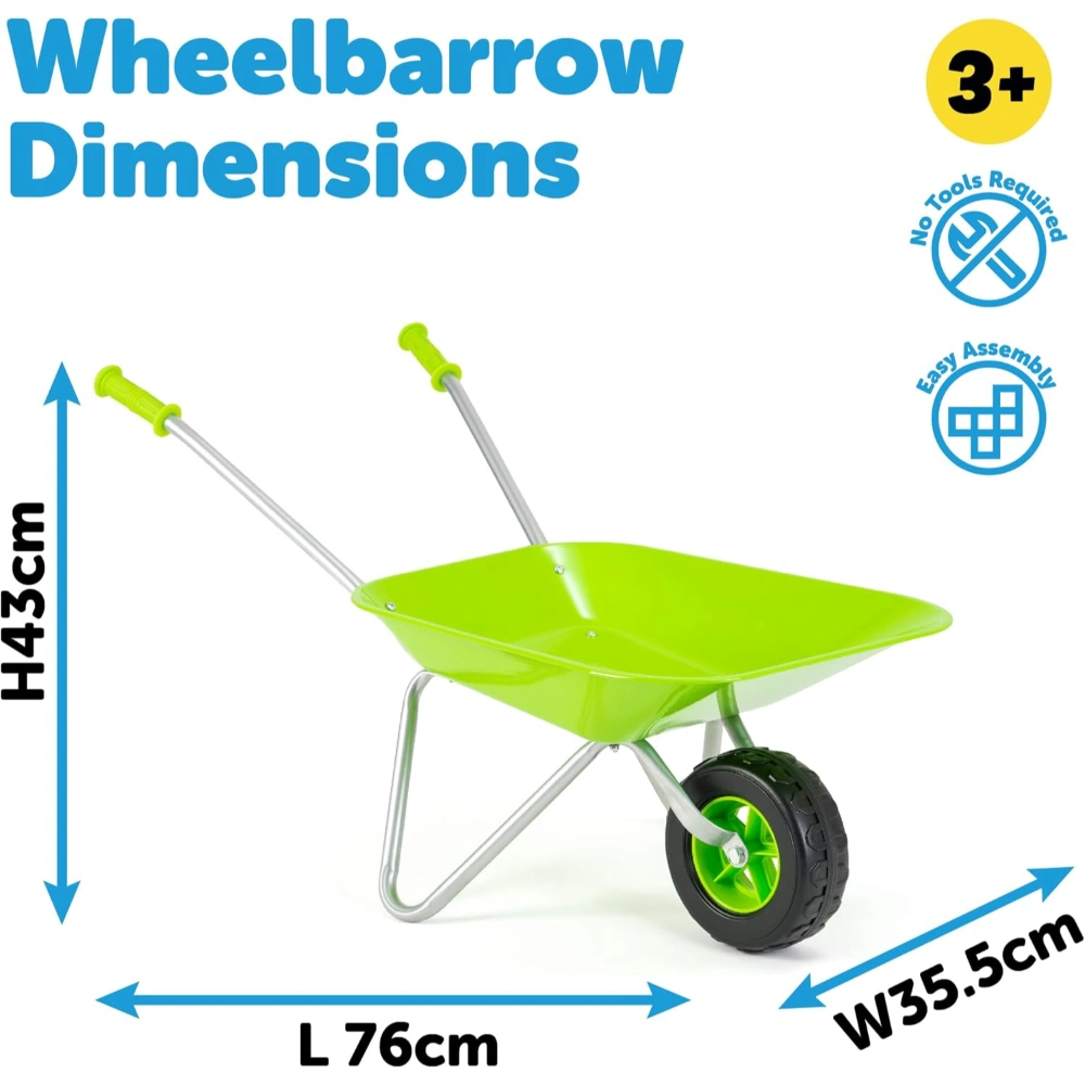 Little Roots Kids Wheelbarrow - Green | BGG1655