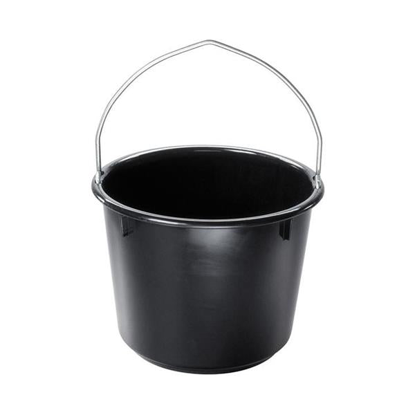 Black Industrial Muck Bucket 20 Litre | Heavy Duty Tub