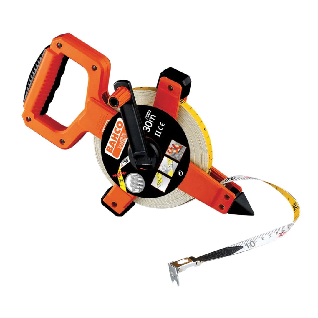 Bahco TS Open Reel Fibreglass Measuring Tape 30 Metre / 100ft (Width 13mm) | BAHLTS30E
