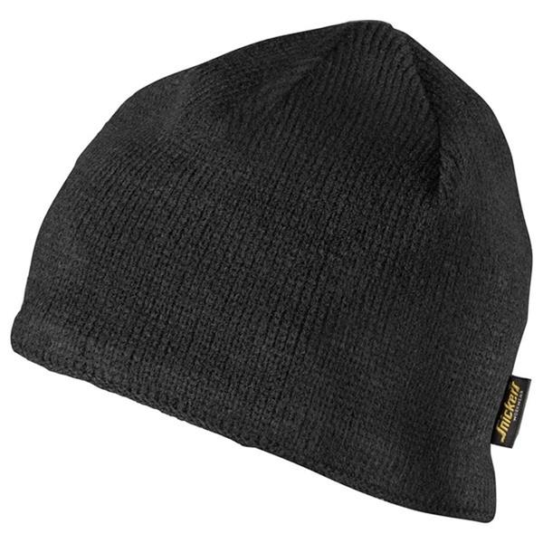 Snickers Logo Beanie Hat One Size Black Fleece Lined
