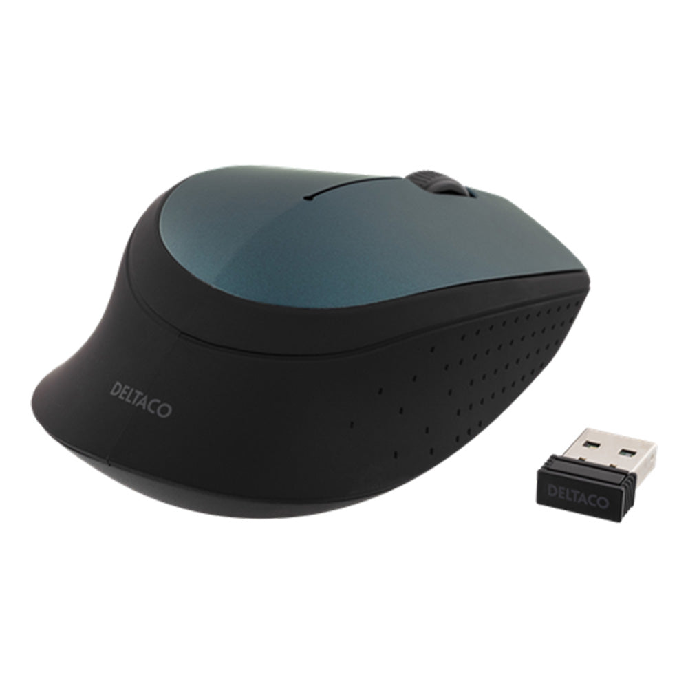 Deltaco Wireless Computer Mouse - Green | MS461