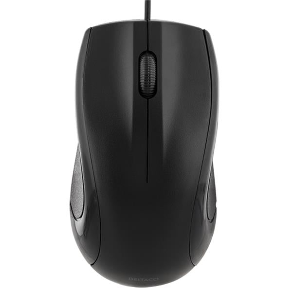 Deltaco USB Wired Optical Mouse - Black | Plug & Play
