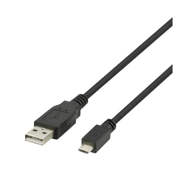 Deltaco USB-A to Micro USB Cable 1m - Black | Charge