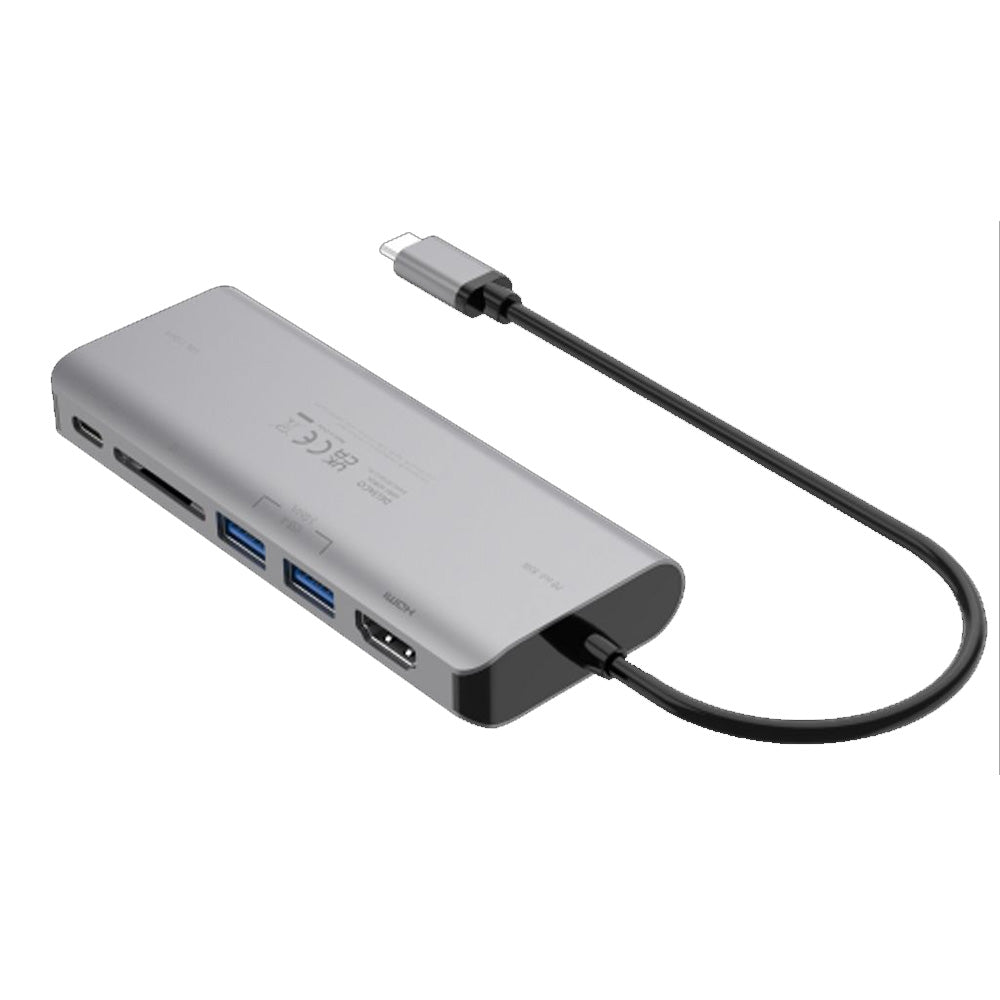 Deltaco USB C Docking Station 1x HDMI/RJ45/2x USB-A/SD | USBCHDMI24