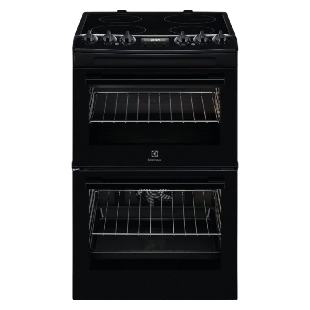 Electrolux 55cm Double Oven Electric Cooker - Black | LKR555100B