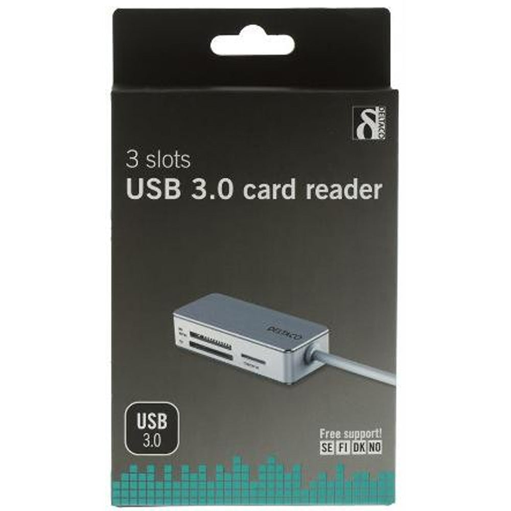 Deltaco USB 3.0 Card Reader 3 Slots | UCR147