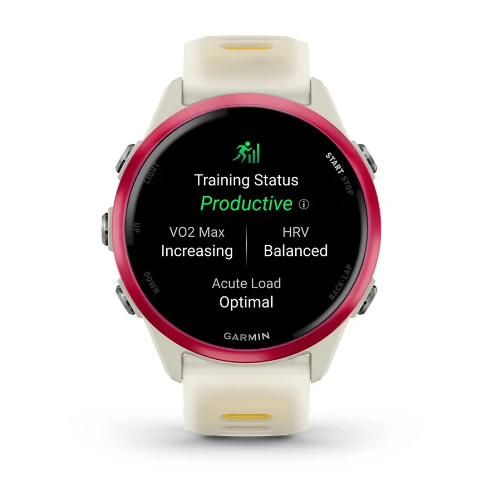 Garmin Forerunner 570 42mm GPS Smartwatch - Bone / Raspberry / Mango | 49-GAR-010-02970-02