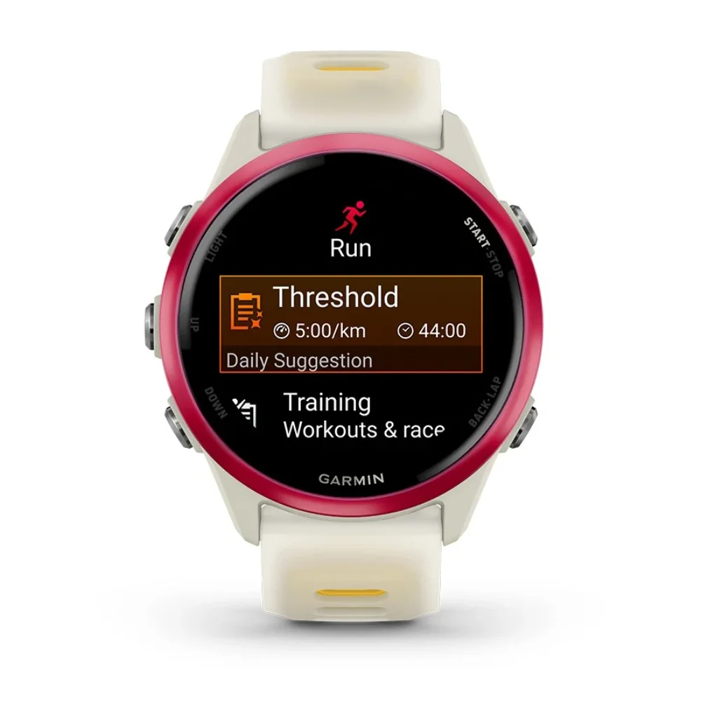 Garmin Forerunner 570 42mm GPS Smartwatch - Bone / Raspberry / Mango | 49-GAR-010-02970-02
