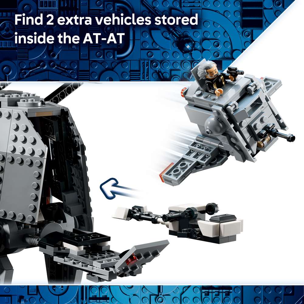 LEGO Star Wars™ Imperial Remnant AT-AT™ with INT-4 75454 - captioned product view. 1453 pieces. Ages 10+.