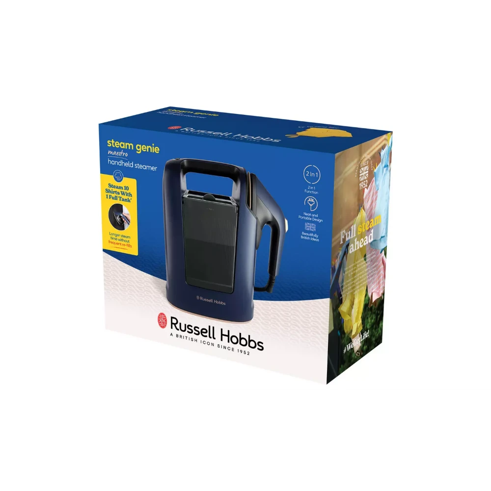 Russell Hobbs Steam Genie Maestro 2 in 1 Handheld Garment Steamer | 27600