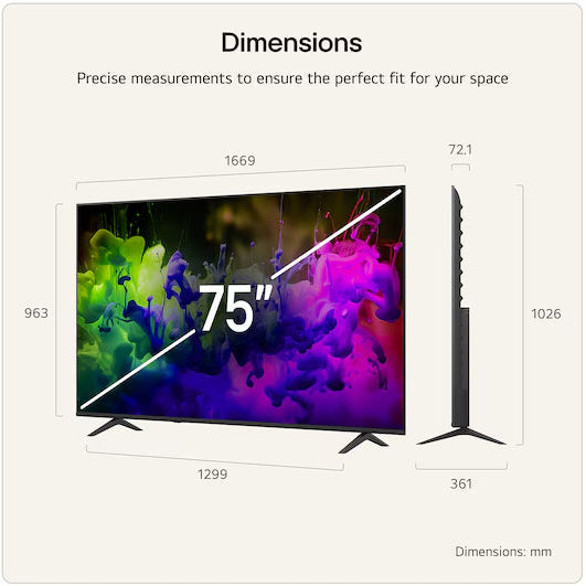 LG QNED7E 75 Inch QNED Mini LED AI 4K Smart TV (2026) | 75QNED7EB3A.AEI