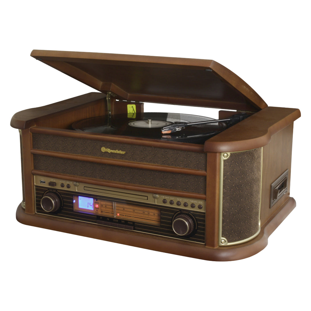 Roadstar Retro Wood Turntable Radio, CD, MP3 and Bluetooth | ROAHIF-1993BT